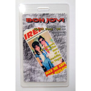 Bon Jovi Severely Beaten Backstage Pass Original Vintage UNUSED 1995 Hard Rock